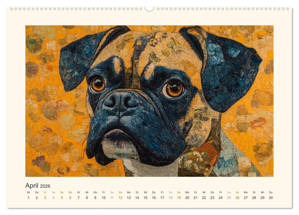 Bunte Boxer (CALVENDO Wandkalender 2026)