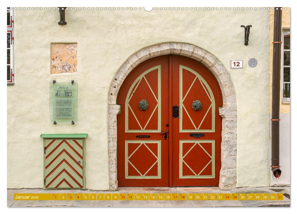 Türen-Tore-Tallinn, Stadt mit märchenhafter Atmosphäre und Charme (CALVENDO Wandkalender 2026)