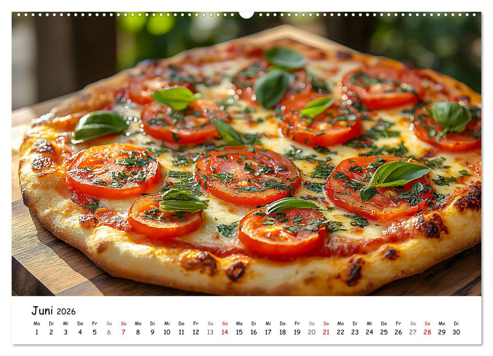 Pizza geht immer - Zu jeder Jahreszeit (CALVENDO Wandkalender 2026)
