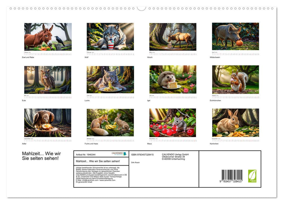 Mahlzeit... Wie wir Sie selten sehen! (CALVENDO Premium Wandkalender 2026)