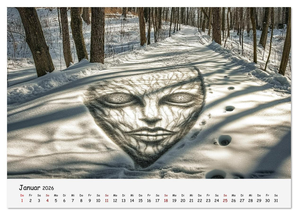 UFOs und Aliens - Außerirdische Spuren, verborgene Wahrheit oder bloße Fantasie (CALVENDO Wandkalender 2026)