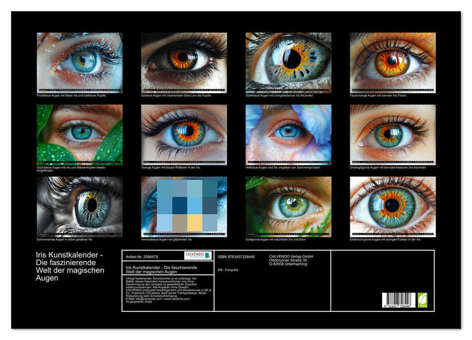 Iris Kunstkalender - Die faszinierende Welt der magischen Augen (CALVENDO Wandkalender 2026)