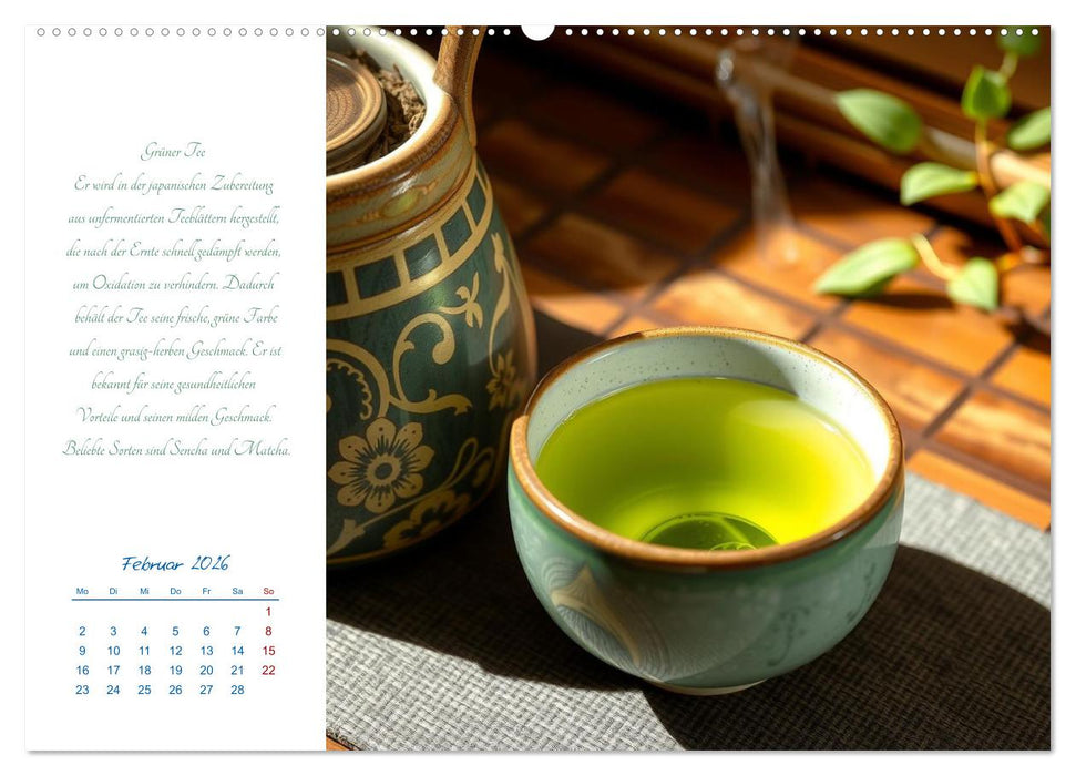 Ein Jahr in Tassen - Die Welt des Tees (CALVENDO Premium Wandkalender 2026)