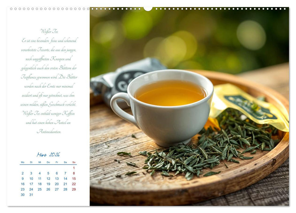 Ein Jahr in Tassen - Die Welt des Tees (CALVENDO Premium Wandkalender 2026)