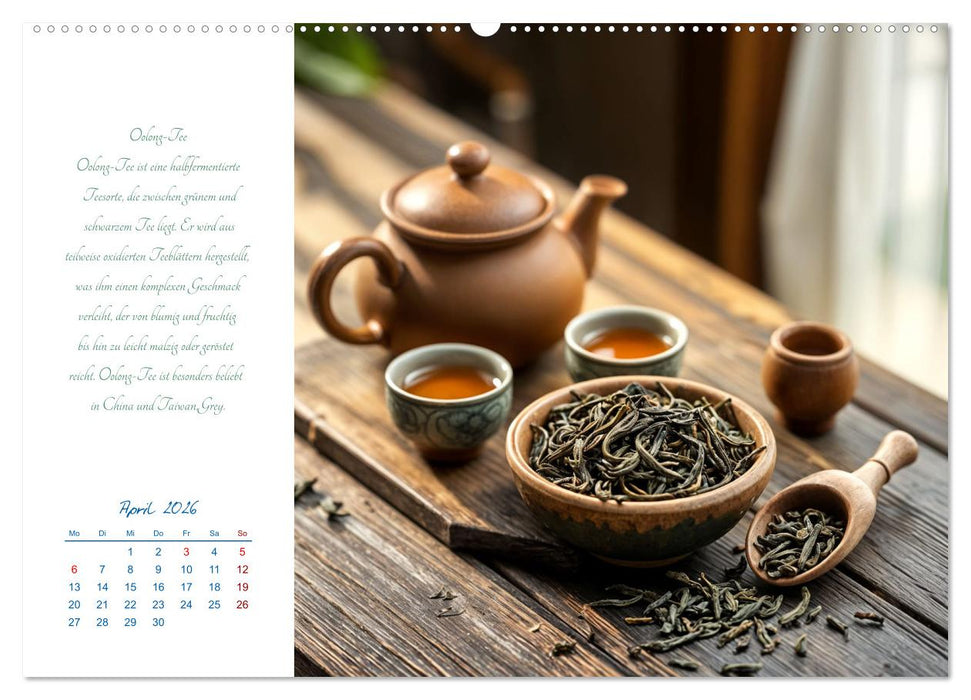 Ein Jahr in Tassen - Die Welt des Tees (CALVENDO Premium Wandkalender 2026)
