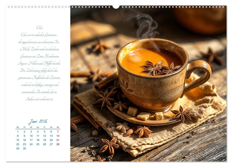 Ein Jahr in Tassen - Die Welt des Tees (CALVENDO Premium Wandkalender 2026)