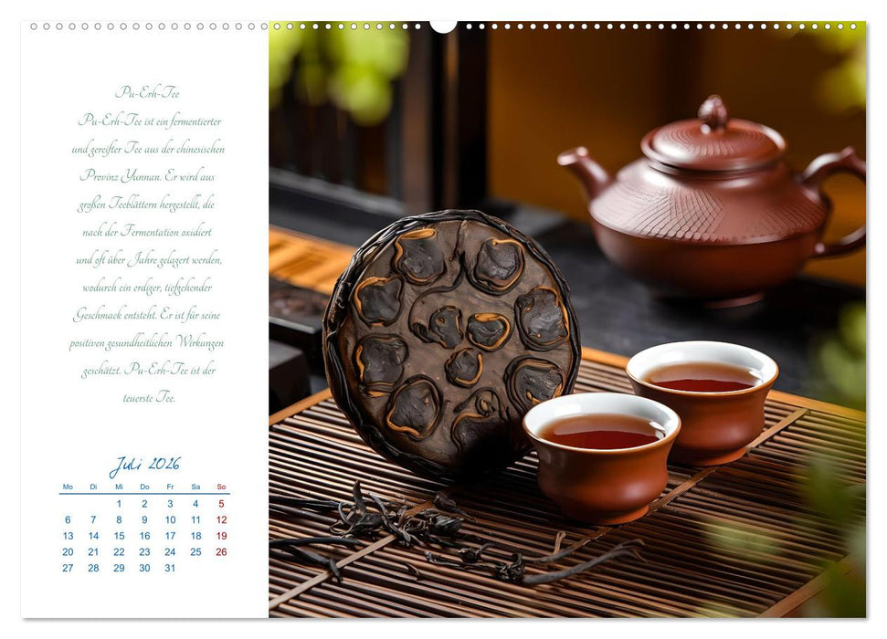 Ein Jahr in Tassen - Die Welt des Tees (CALVENDO Premium Wandkalender 2026)