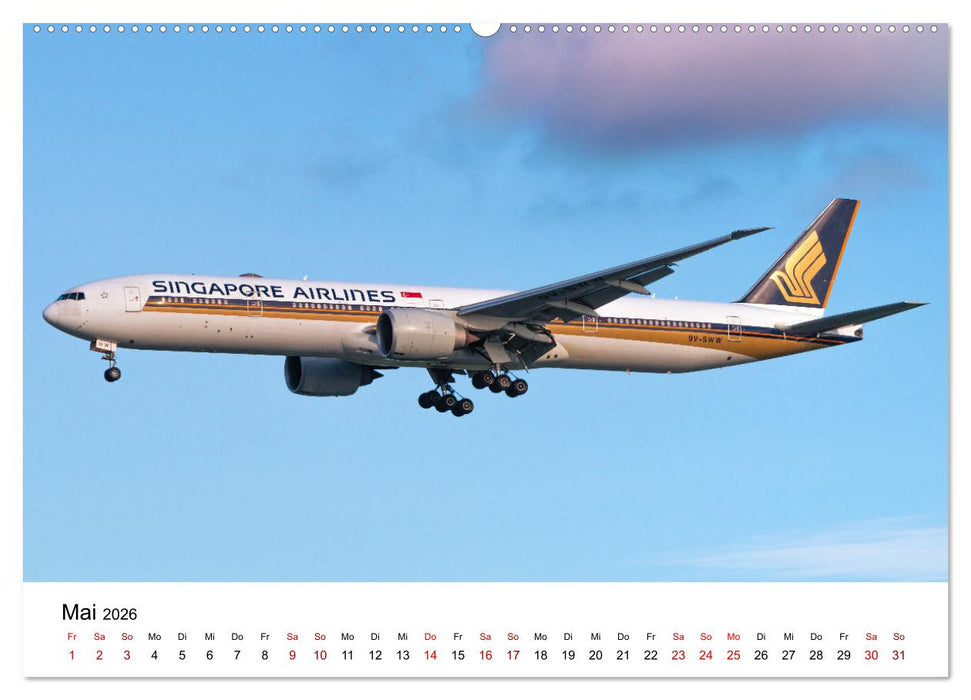 Singapore Airlines - Die ganze Flotte (CALVENDO Wandkalender 2026)