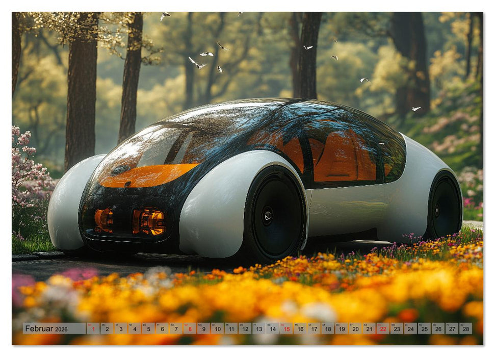 Zukunft Auto - Design, Autos und autonomes Fahren der Zukunft (CALVENDO Premium Wandkalender 2026)