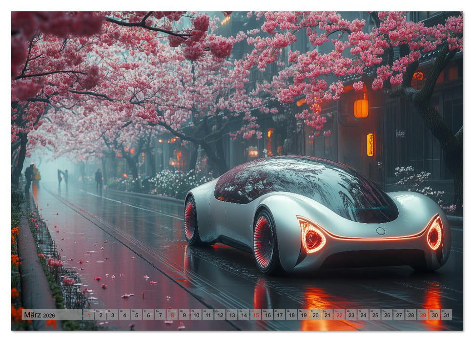 Zukunft Auto - Design, Autos und autonomes Fahren der Zukunft (CALVENDO Premium Wandkalender 2026)