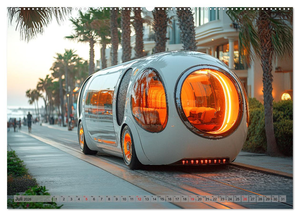 Robotaxi - Design, Autos und autonomes Fahren der Zukunft (CALVENDO Premium Wandkalender 2026)