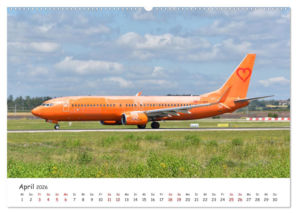 Flugzeuge auf Europas Flughäfen (CALVENDO Wandkalender 2026)