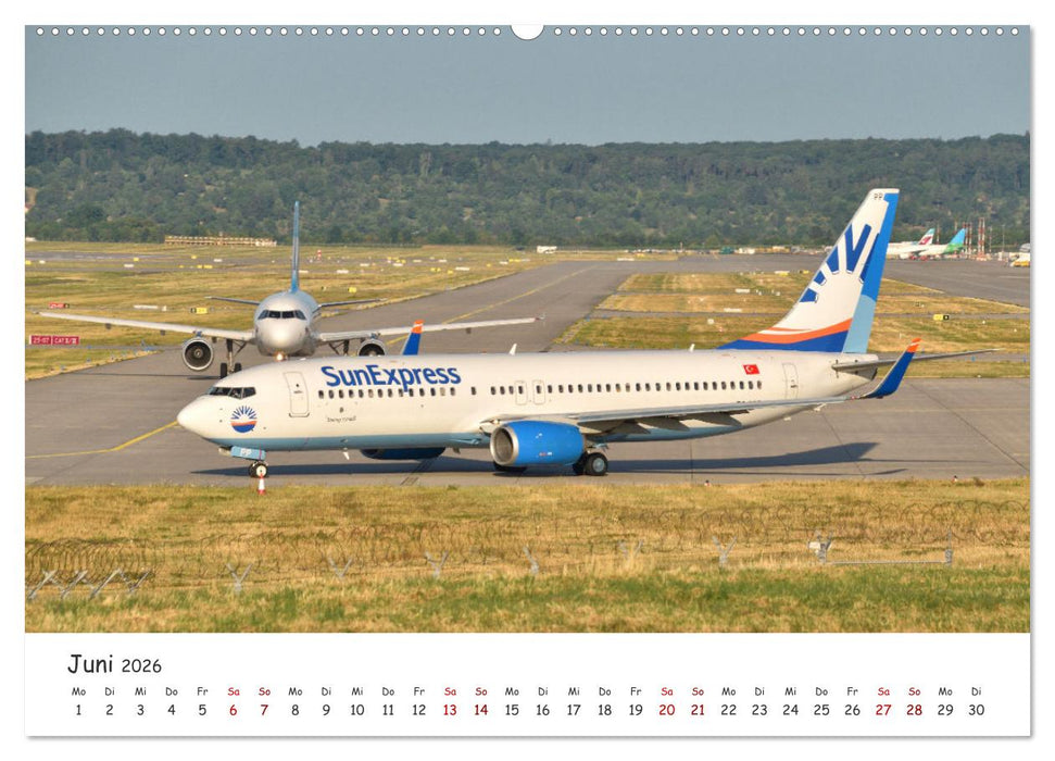Flugzeuge auf Europas Flughäfen (CALVENDO Wandkalender 2026)