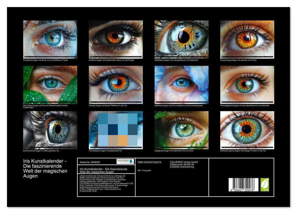 Iris Kunstkalender - Die faszinierende Welt der magischen Augen (CALVENDO Premium Wandkalender 2026)