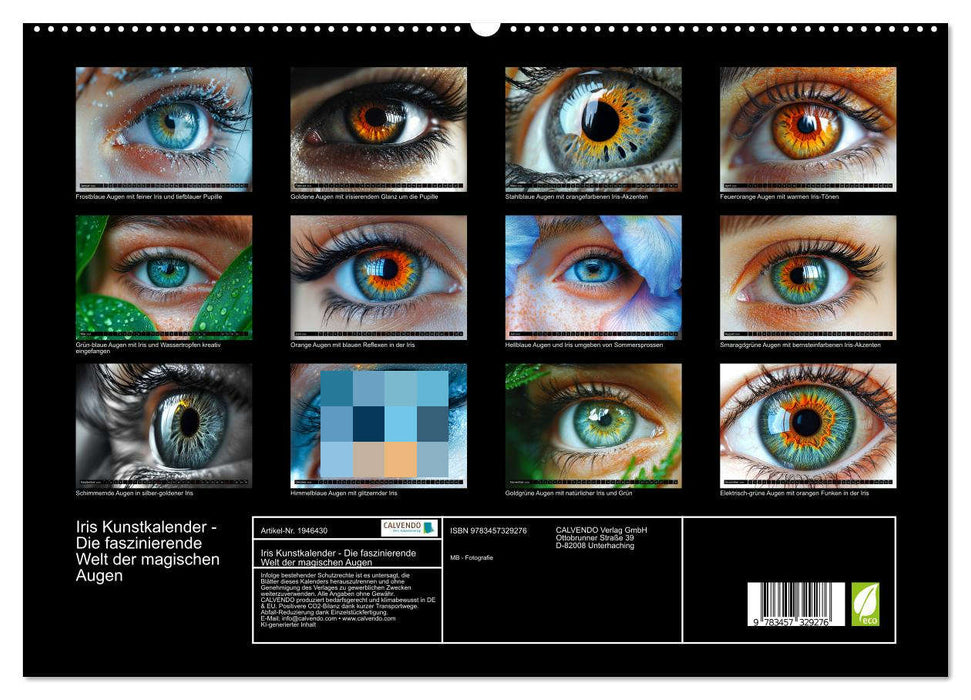 Iris Kunstkalender - Die faszinierende Welt der magischen Augen (CALVENDO Premium Wandkalender 2026)