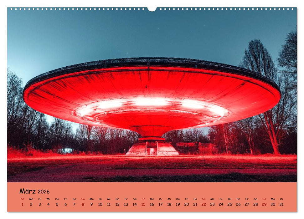 UFOs und Aliens - Außerirdische Spuren, verborgene Wahrheit oder bloße Fantasie (CALVENDO Premium Wandkalender 2026)