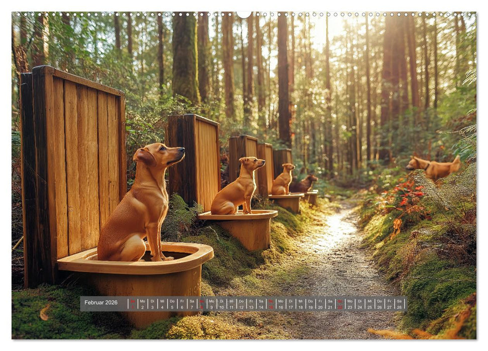 Sitz, Platz, Spül - Hunde auf dem Thron (CALVENDO Wandkalender 2026)