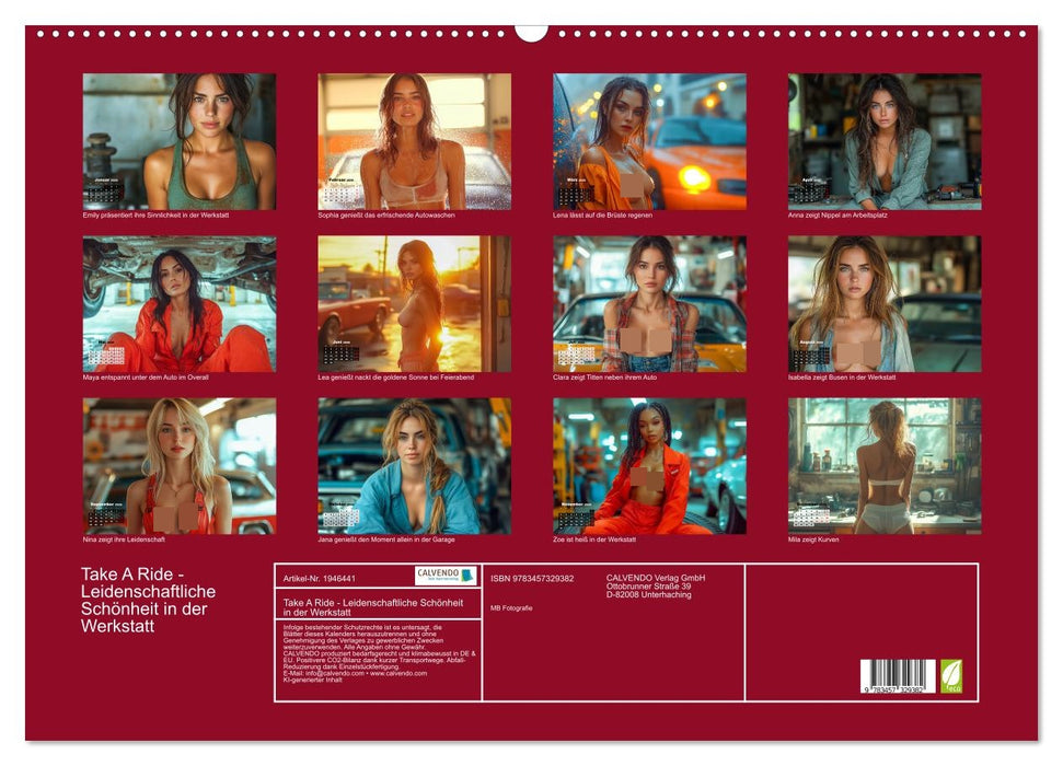Take A Ride - Leidenschaftliche Schönheit in der Werkstatt (CALVENDO Wandkalender 2026)