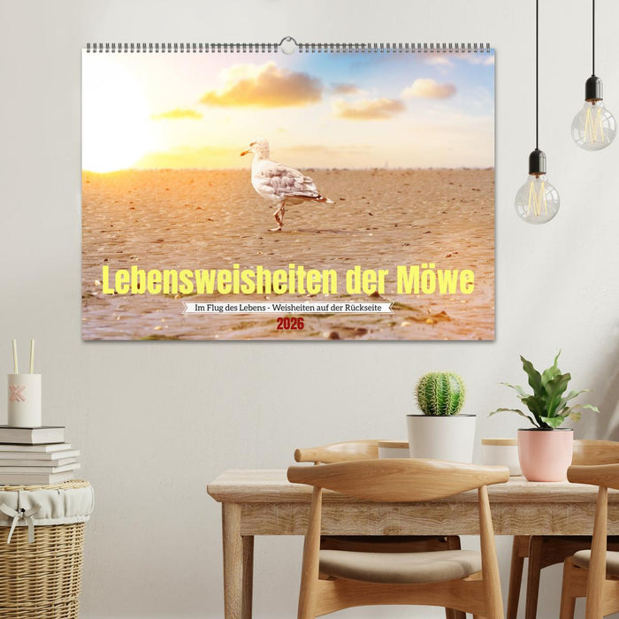Lebensweisheiten der Möwe - Im Flug des Lebens (CALVENDO Wandkalender 2026)