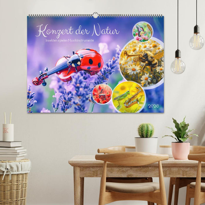 Konzert der Natur - Insekten spielen Musikinstrumente (CALVENDO Wandkalender 2026)