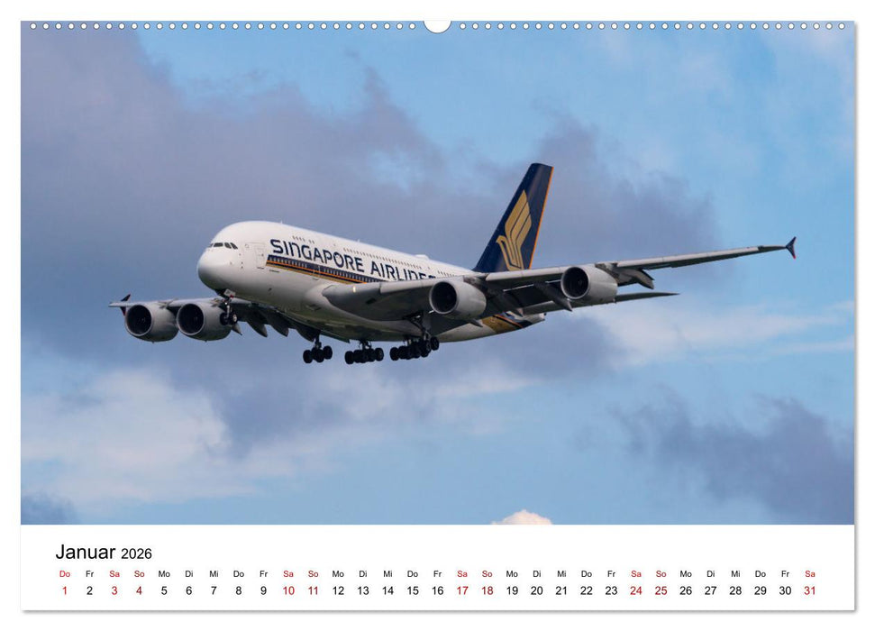 Singapore Airlines - Die ganze Flotte (CALVENDO Premium Wandkalender 2026)