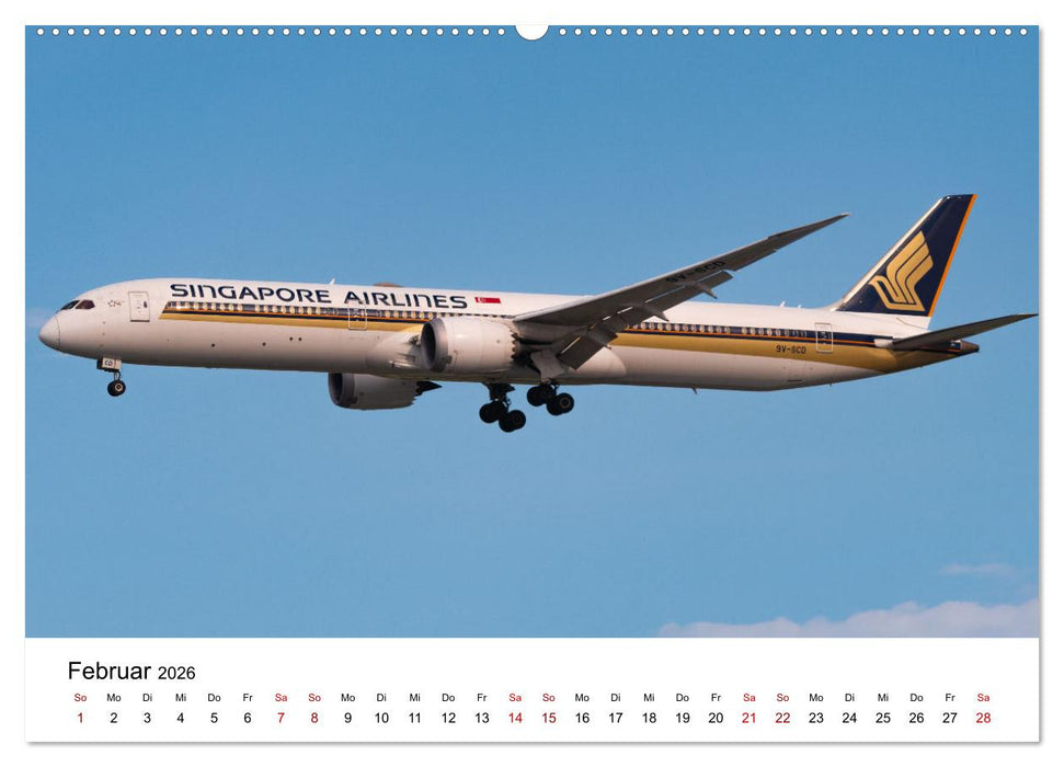Singapore Airlines - Die ganze Flotte (CALVENDO Premium Wandkalender 2026)