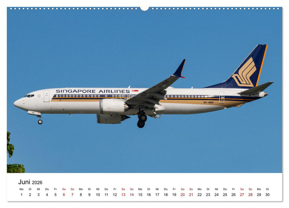 Singapore Airlines - Die ganze Flotte (CALVENDO Premium Wandkalender 2026)