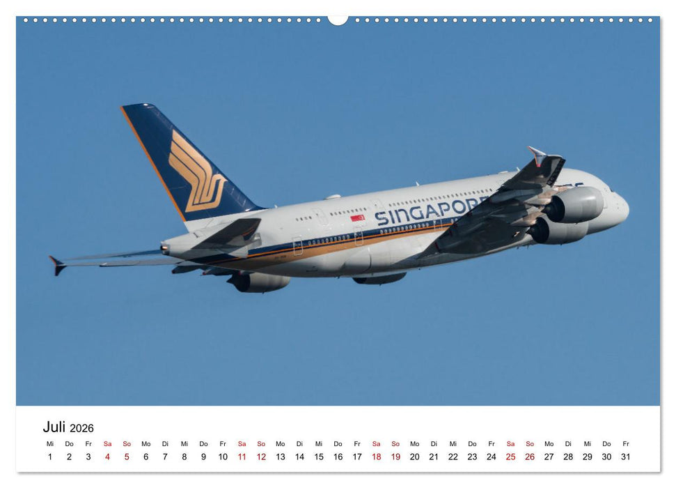 Singapore Airlines - Die ganze Flotte (CALVENDO Premium Wandkalender 2026)