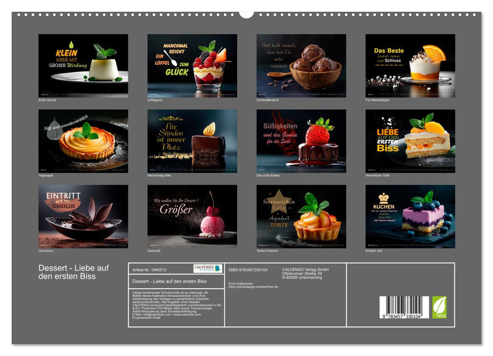 Dessert - Liebe auf den ersten Biss (CALVENDO Premium Wandkalender 2026)