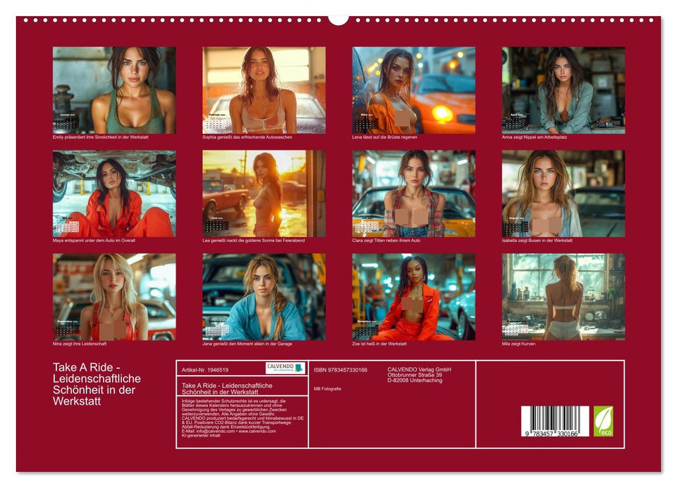 Take A Ride - Leidenschaftliche Schönheit in der Werkstatt (CALVENDO Premium Wandkalender 2026)
