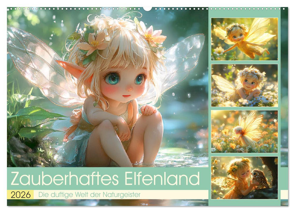 Zauberhaftes Elfenland. Die duftige Welt der Naturgeister (CALVENDO Wandkalender 2026)