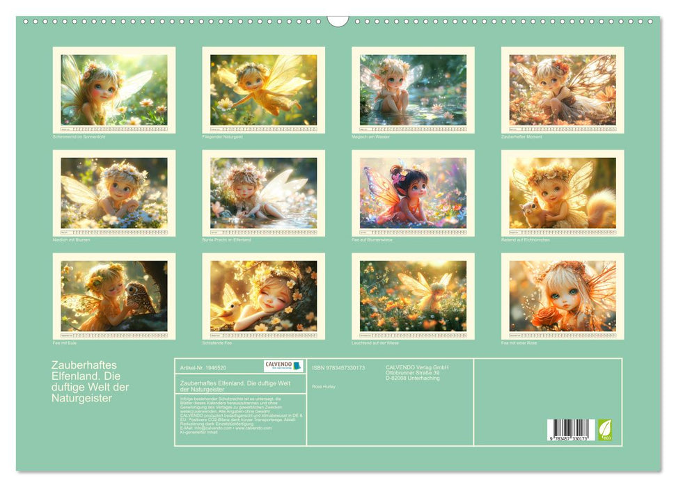 Zauberhaftes Elfenland. Die duftige Welt der Naturgeister (CALVENDO Wandkalender 2026)