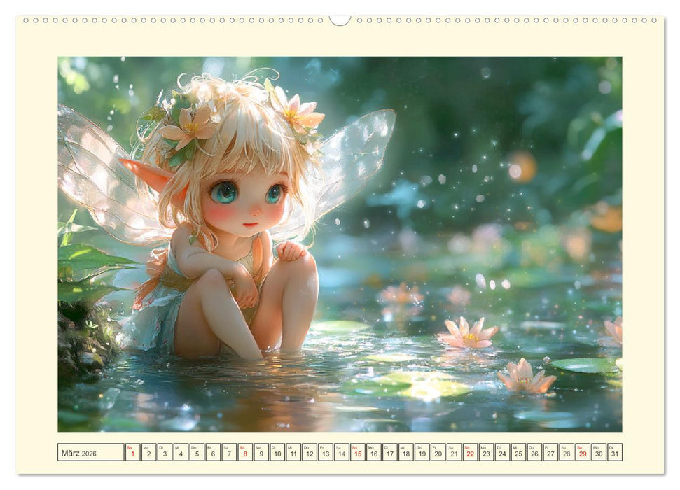 Zauberhaftes Elfenland. Die duftige Welt der Naturgeister (CALVENDO Wandkalender 2026)