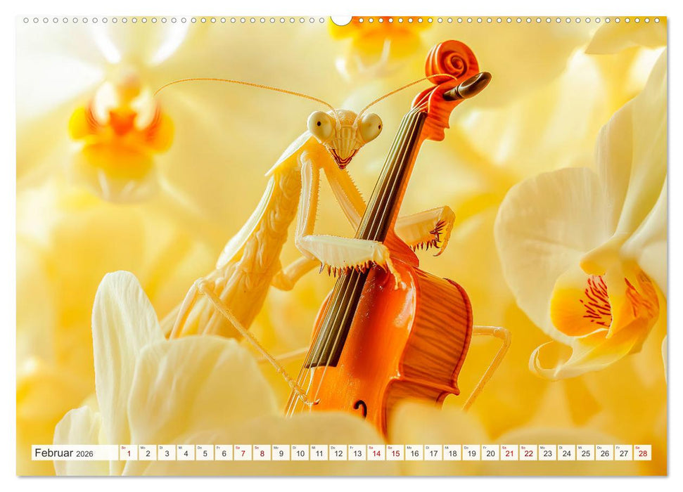 Konzert der Natur - Insekten spielen Musikinstrumente (CALVENDO Premium Wandkalender 2026)