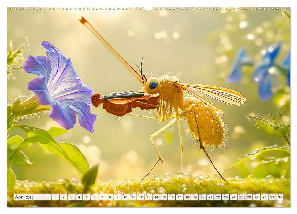 Konzert der Natur - Insekten spielen Musikinstrumente (CALVENDO Premium Wandkalender 2026)
