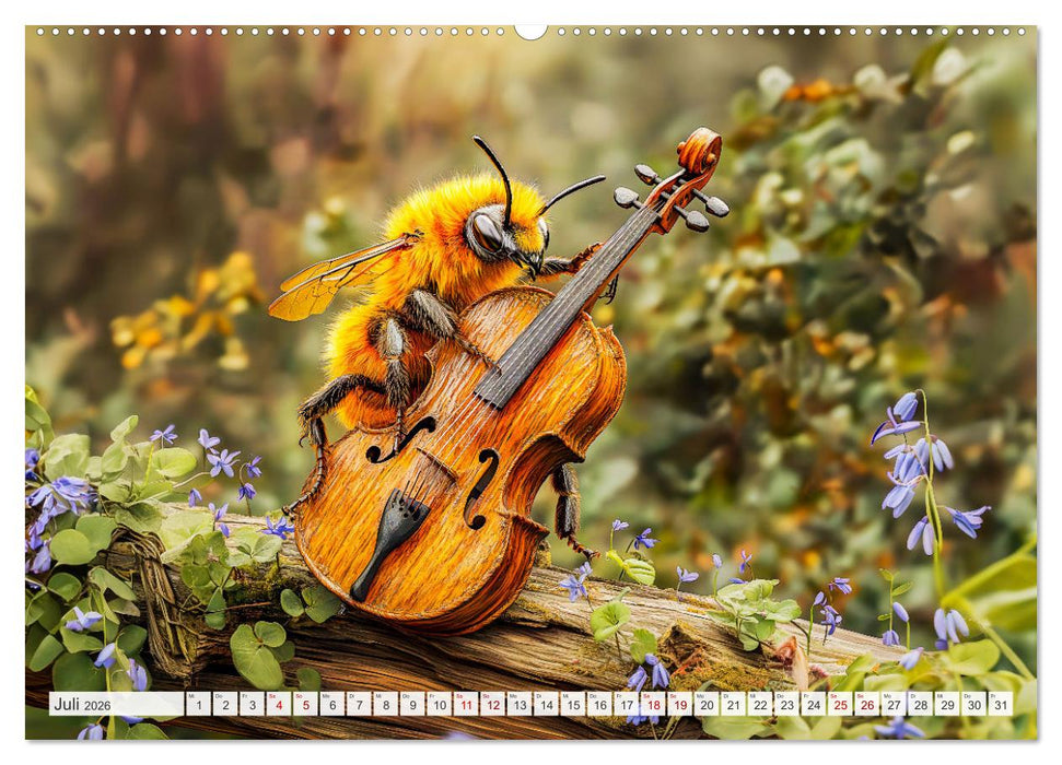 Konzert der Natur - Insekten spielen Musikinstrumente (CALVENDO Premium Wandkalender 2026)