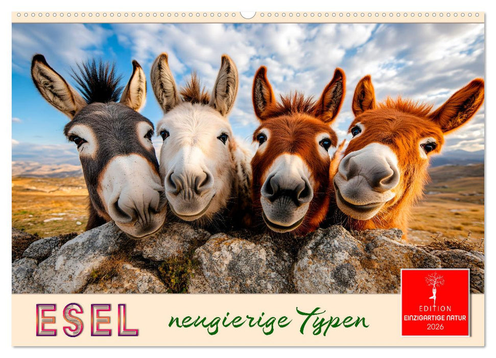 Esel - neugierige Typen (CALVENDO Wandkalender 2026)