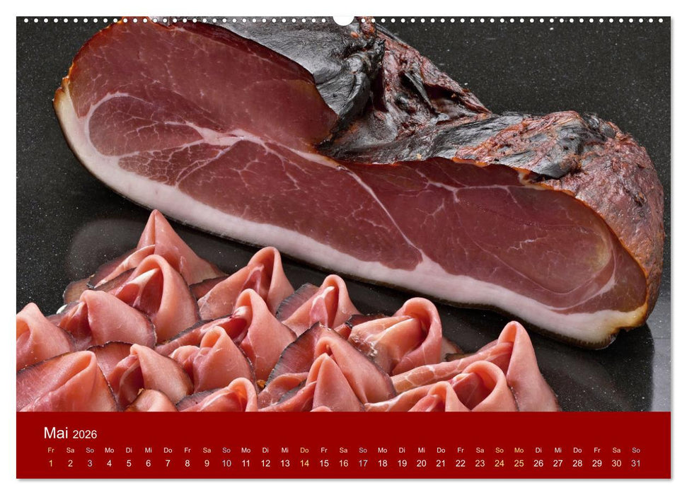 Schinken und Wurst (CALVENDO Premium Wandkalender 2026)