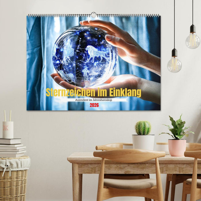 Sternzeichen im Einklang - Aszendent im Jahreshoroskop (CALVENDO Wandkalender 2026)