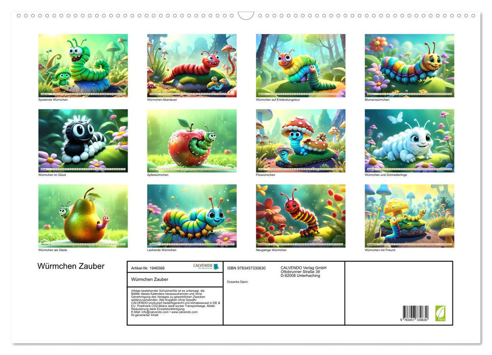 Würmchen Zauber (CALVENDO Wandkalender 2026)