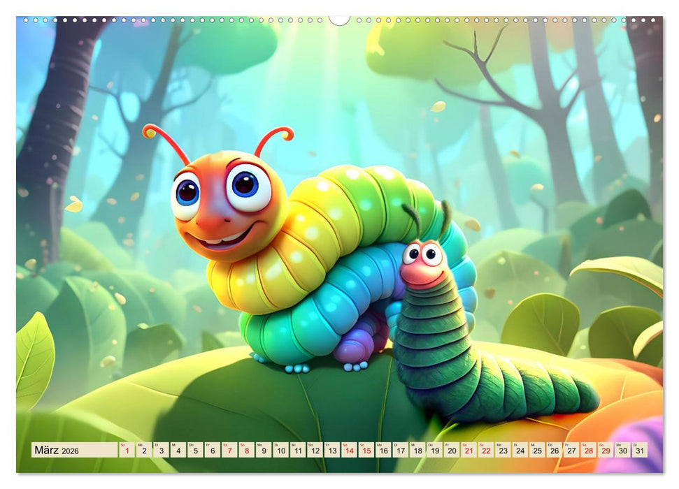 Würmchen Zauber (CALVENDO Wandkalender 2026)