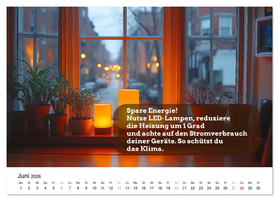 Nachhaltige Neujahrsvorsätze - Der umweltfreundliche Jahreskalender (CALVENDO Premium Wandkalender 2026)