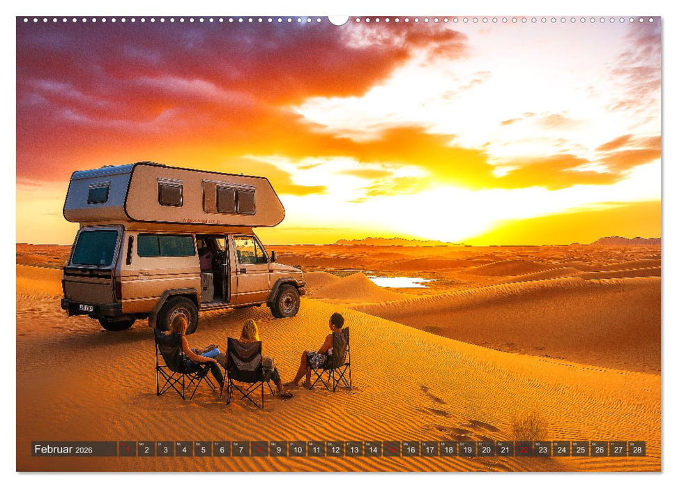 Abenteuer Wildcamping - Mit dem Camper um die Welt (CALVENDO Premium Wandkalender 2026)