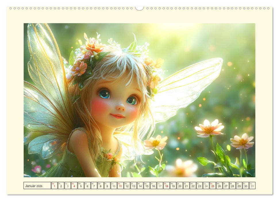 Zauberhaftes Elfenland. Die duftige Welt der Naturgeister (CALVENDO Premium Wandkalender 2026)