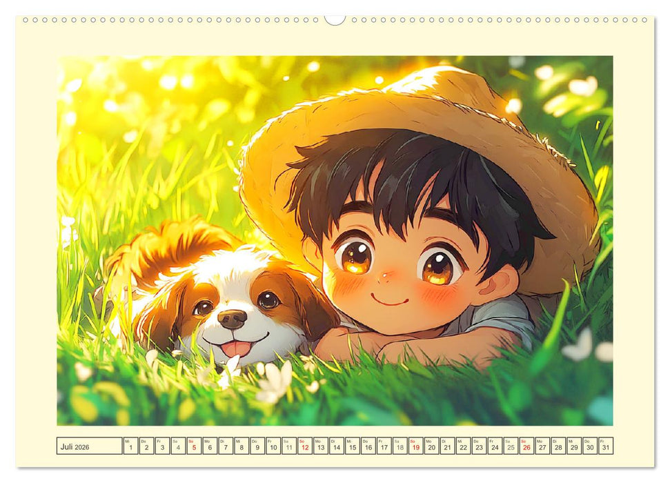 Kleine Farmer. Niedliche Jungs mit ihren tierischen Freunden (CALVENDO Premium Wandkalender 2026)