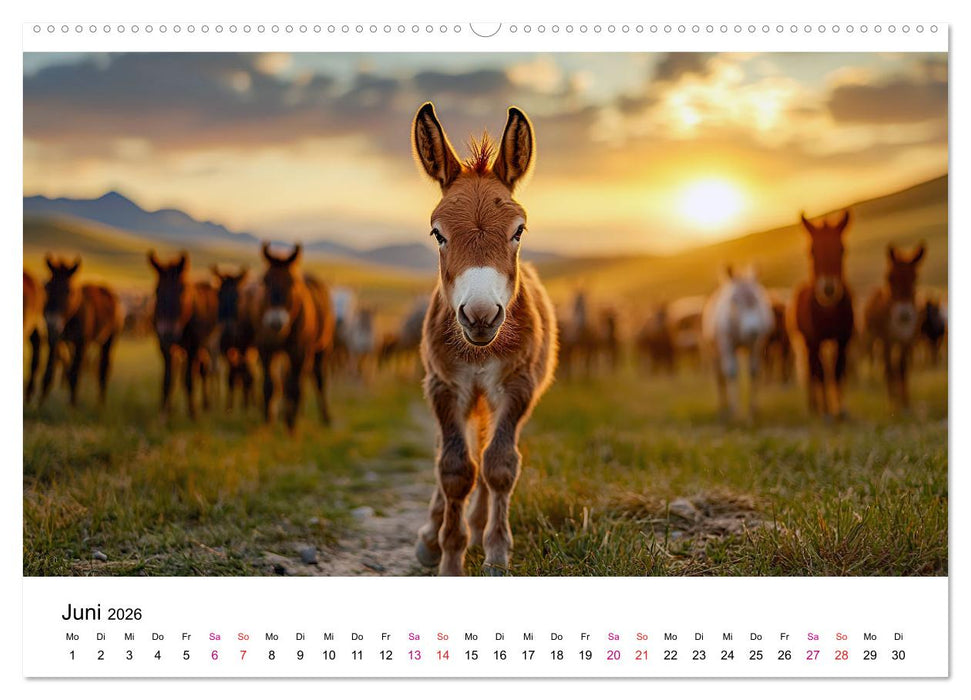 Esel - neugierige Typen (CALVENDO Premium Wandkalender 2026)