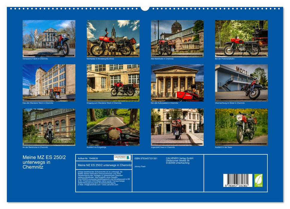 Meine MZ ES 250/2 unterwegs in Chemnitz (CALVENDO Premium Wandkalender 2026)
