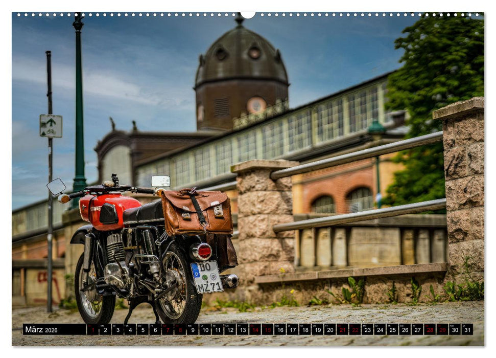 Meine MZ ES 250/2 unterwegs in Chemnitz (CALVENDO Premium Wandkalender 2026)