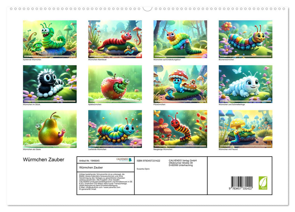 Würmchen Zauber (CALVENDO Premium Wandkalender 2026)