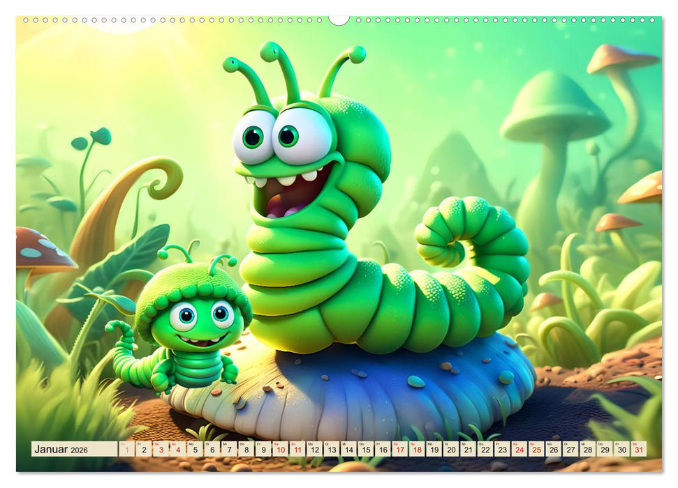 Würmchen Zauber (CALVENDO Premium Wandkalender 2026)